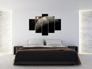 Tablou cu planetă în cosmos (150x105 cm)