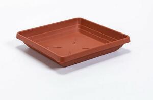 Tavă ghiveci de flori Plastia Lotus 60 x 60, maro