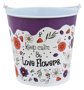 Suport ghiveci 10 cm "Keep calm & love flowers"