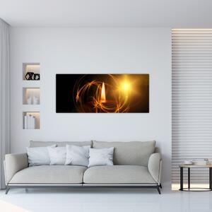 Tablou cu lumânare (120x50 cm)