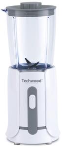 Mini blender Techwood TBL-201, 300W, 0.5 L, Cutite otel, Alb