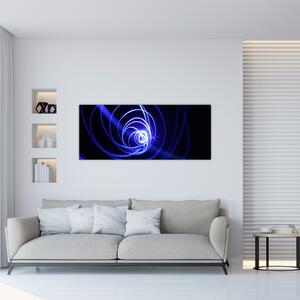 Tablou cu spirale albastre (120x50 cm)