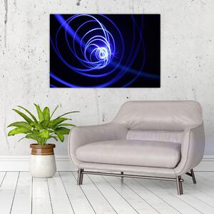 Tablou cu spirale albastre (90x60 cm)
