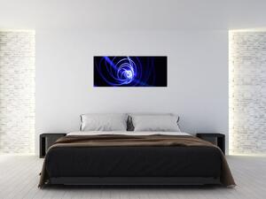 Tablou cu spirale albastre (120x50 cm)