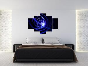 Tablou cu spirale albastre (150x105 cm)