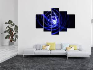 Tablou cu spirale albastre (150x105 cm)