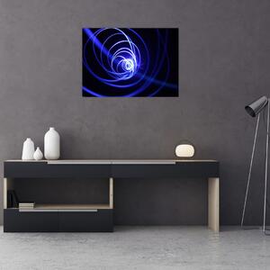 Tablou cu spirale albastre (70x50 cm)