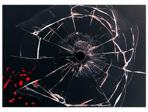 Tablou abstract - sticla spartă (70x50 cm)