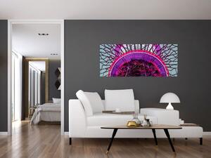 Tablou abstrac - crengi violete (120x50 cm)