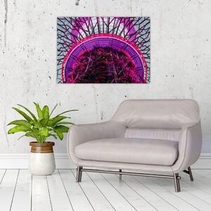 Tablou abstrac - crengi violete (70x50 cm)