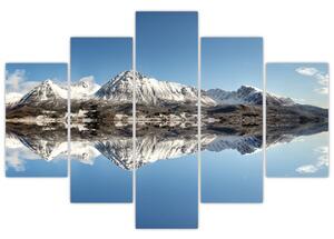 Tablou cu munți și reflectarea lor (150x105 cm)