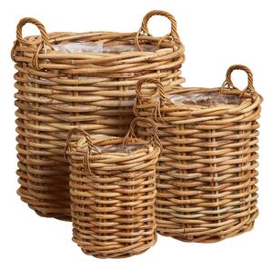 Set de 3 ghivece de flori din răchită Bdolena (natural). 1146560