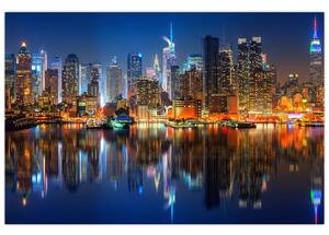 Tablou cu Manhattan noaptea (90x60 cm)