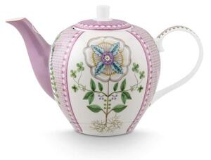 Ceainic din porțelan, Pip Studio, Lilac, 1.6l, colecția Lily&Lotus