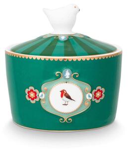 Zaharniță porțelan, Pip Studio, Medallion Emerald-Green, 300ml, colecția Love Birds