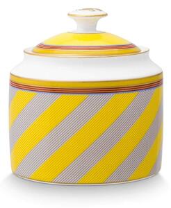 Zaharniță porțelan, Pip Studio, Stripes Yellow, 550ml, colecția Pip Chique