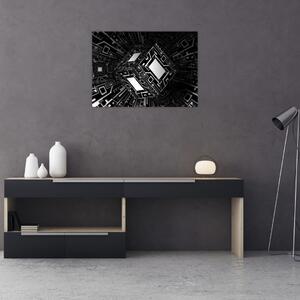 Tablou cu un cub abstract (70x50 cm)