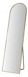 Oglindă decorativă de podea, ramă metalică aurie, 150x40 cm