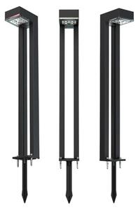 Viking - Set de 2 lămpi solare LED, 1W, 3,7V, IP44, 3000K, 2000 mAh