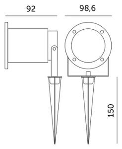 Lampă LED RGBW dimmabilă de exterior BLAKE 1xGU10/4,8W/230V IP65 + telecomandă