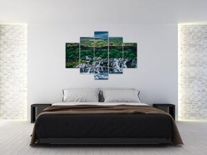Tablou cu cascade în natură (150x105 cm)