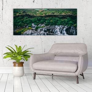 Tablou cu cascade în natură (120x50 cm)
