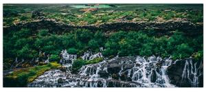 Tablou cu cascade în natură (120x50 cm)