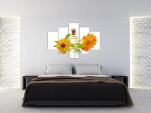 Tablou cu ulei de flori (150x105 cm)
