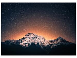 Tablou cu cerul nocturn și munți (70x50 cm)