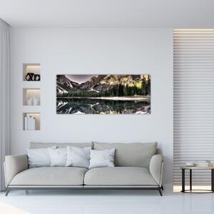 Tablou cu lac montan (120x50 cm)