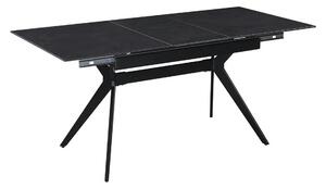 Masa extensibila MILS, gri inchis/negru, ceramica/metal, 130/170x80x76