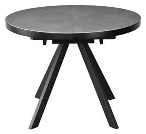 Masa extensibila LIBRA, gri mat/negru, ceramica/metal, 100/130x100x75
