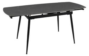 Masa extensibila VELA, gri cu efect de marmura, ceramica/metal, 110/17
