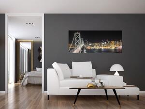 Tablou cu podul Brooklin și New York (120x50 cm)