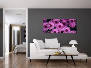 Tablou cu florile roz (120x50 cm)