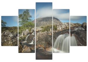 Tablou cu cascadele și munți (150x105 cm)