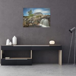 Tablou cu cascadele și munți (70x50 cm)