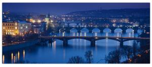Tablou cu podurile din Praga (120x50 cm)
