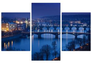 Tablou cu podurile din Praga (90x60 cm)