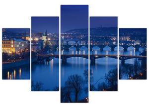 Tablou cu podurile din Praga (150x105 cm)