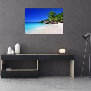 Tablou cu plaja pe insula Praslin (90x60 cm)