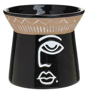 Vaza decorativa, Ceramica, Negru, Half Face