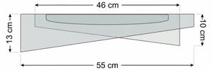Plafonieră GALAXY MODERN LED/24W/230V pr. 55 cm albastră