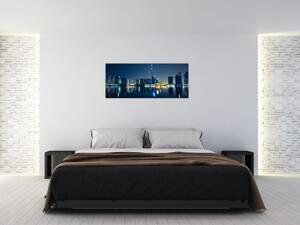 Tablou cu orașul nocturn (120x50 cm)