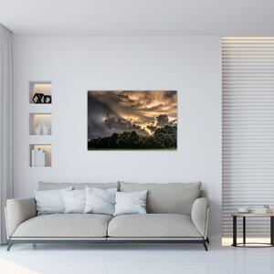 Tablou cu nori și pădure (90x60 cm)