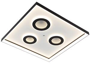 Plafonieră de design negru, inclusiv LED-uri reglabile cu telecomandă - Dune