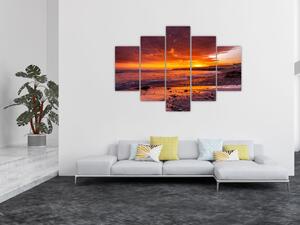Tablou cu apus de soare la mare (150x105 cm)