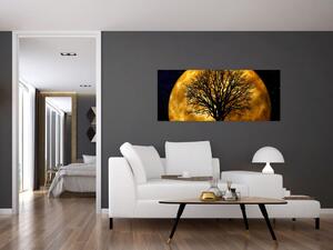 Tablou cu luna și siluete (120x50 cm)