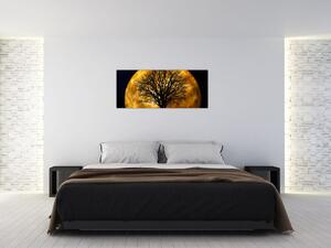 Tablou cu luna și siluete (120x50 cm)