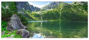 Tablou cu lac în munții Tatra (120x50 cm)